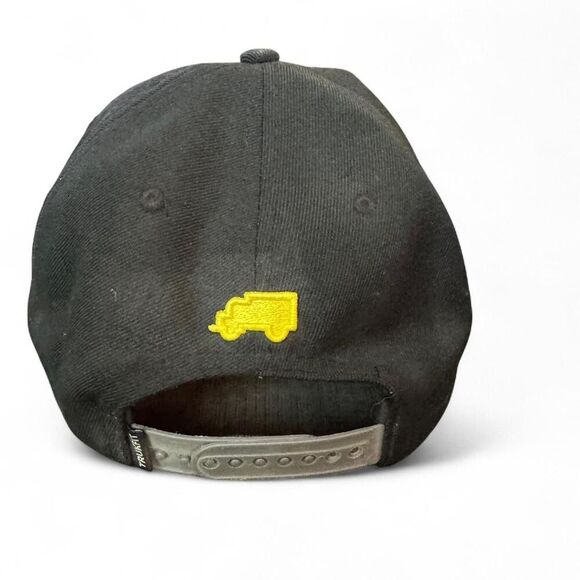 Trukfit Snapback Hat Black Yellow Truck Logo Flat Bill Cap  Wool Trucker Hat - Picture 5 of 8